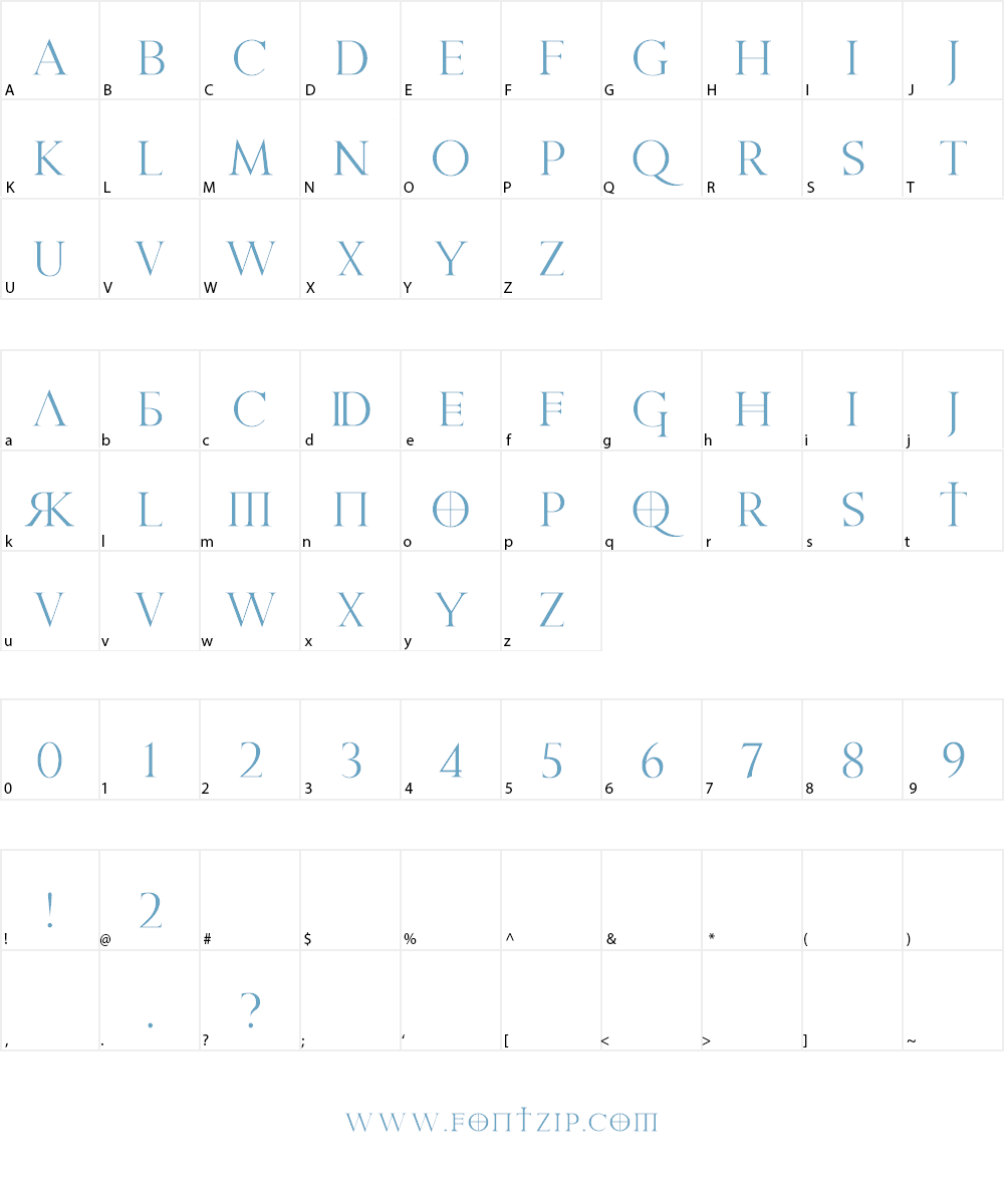 Praetoria Font Character